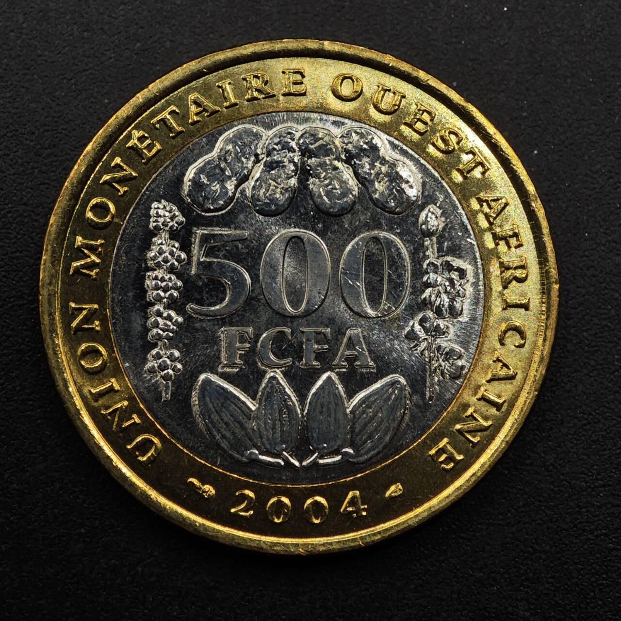 【淘币小摊】实时拍第八百九十三拍   散币场    每周一统一发货 西非2004年500法郎双色币