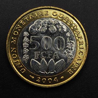 【淘币小摊】实时拍第八百九十三拍   散币场    每周一统一发货 - 西非2004年500法郎双色币