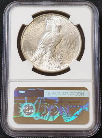 甄臻铺-世界币章拍卖（第60期），甄品场拍品征集中，送拍享返佣金等优惠多多 NGC-MS64 1923年美国和平，银光闪闪，状态不输65