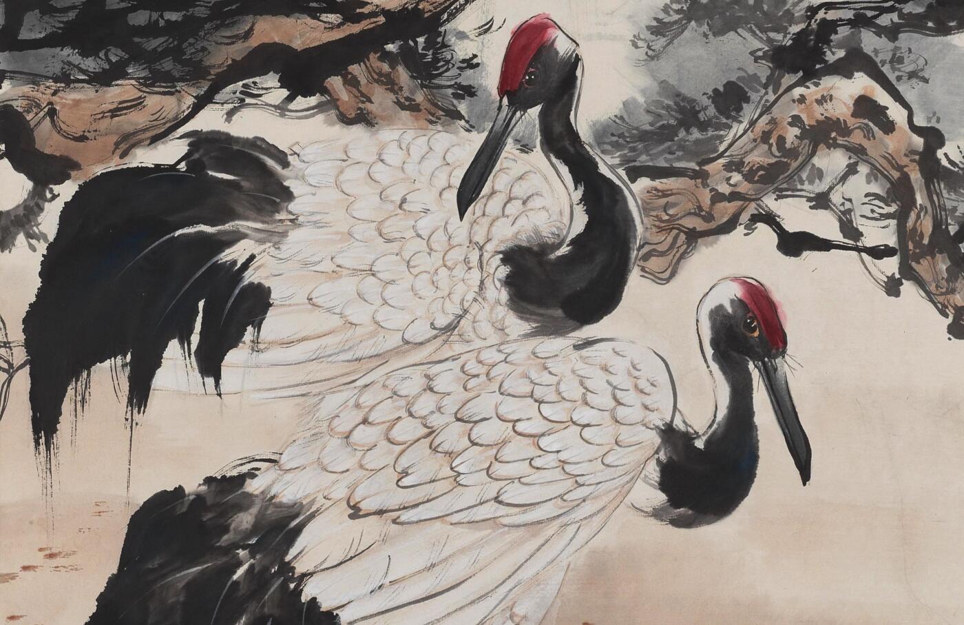 国有文物商店书画专场（六） 陈子毅 松鹤延年