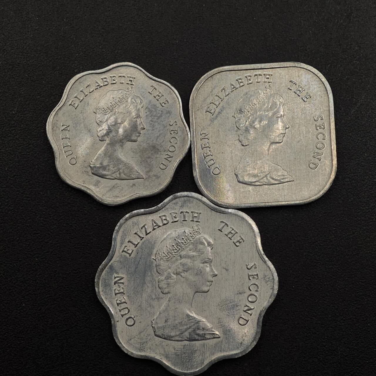 【淘币小摊】实时拍第八百九十二拍   散币场    每周一统一发货 东加勒比1981-1983年1-2-5分铝币3枚