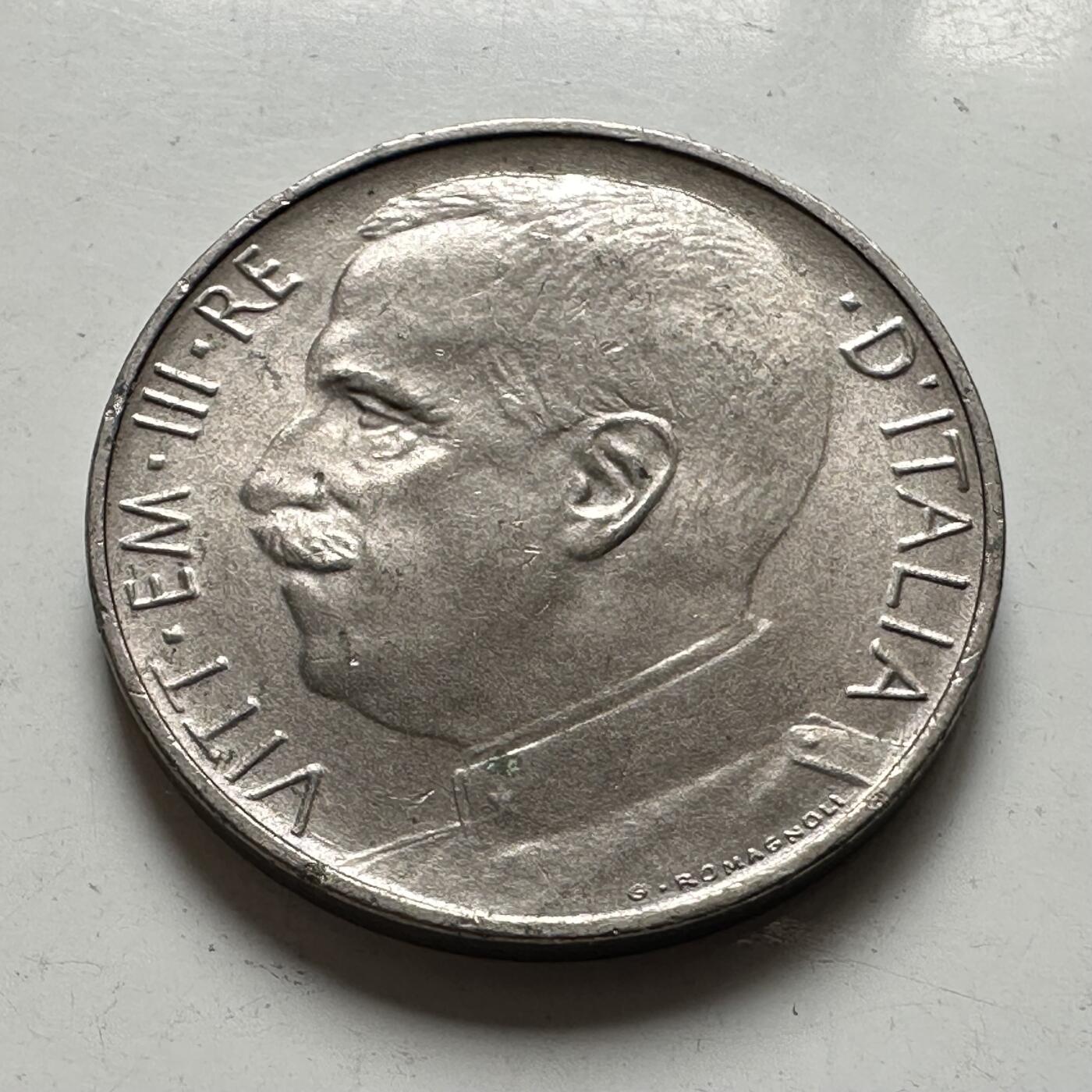 🌹外币初藏🌹🐯2026年第43场   每周二四六晚8️⃣点  世界硬币 意大利1925年光边50分 带光好品