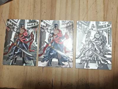 寸草不生 马年拍卖第三期 GOGOGO   张建东水浒 第二弹  原色 水墨 线稿 粗闪 一组 病关索 杨雄