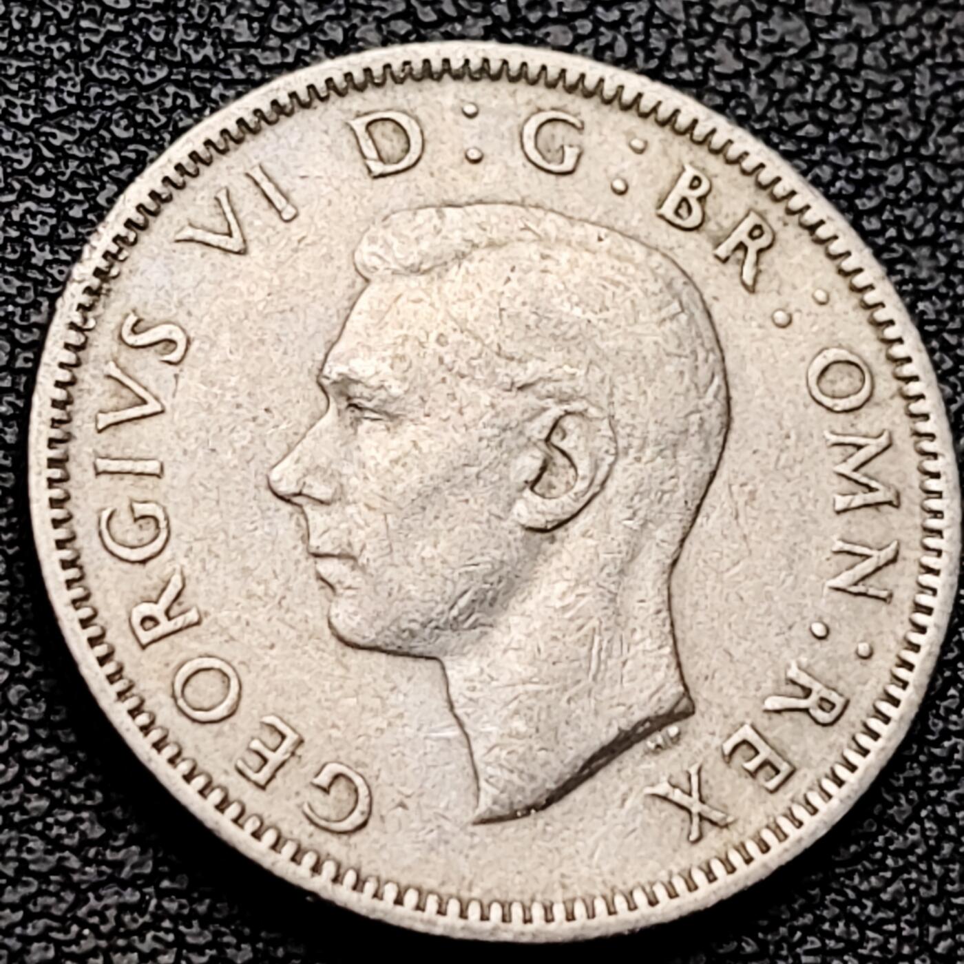 泉币菌-第227场-拍品多 请提前出价 英国1先令1948年 乔治六世 坐狮持剑苏格兰 23.5mm 