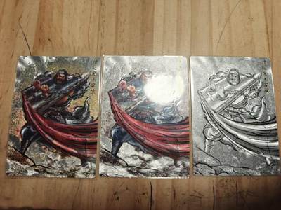 寸草不生 马年拍卖第三期 GOGOGO   张建东水浒 第二弹  原色 水墨 线稿 粗闪 一组 插翅虎 雷横