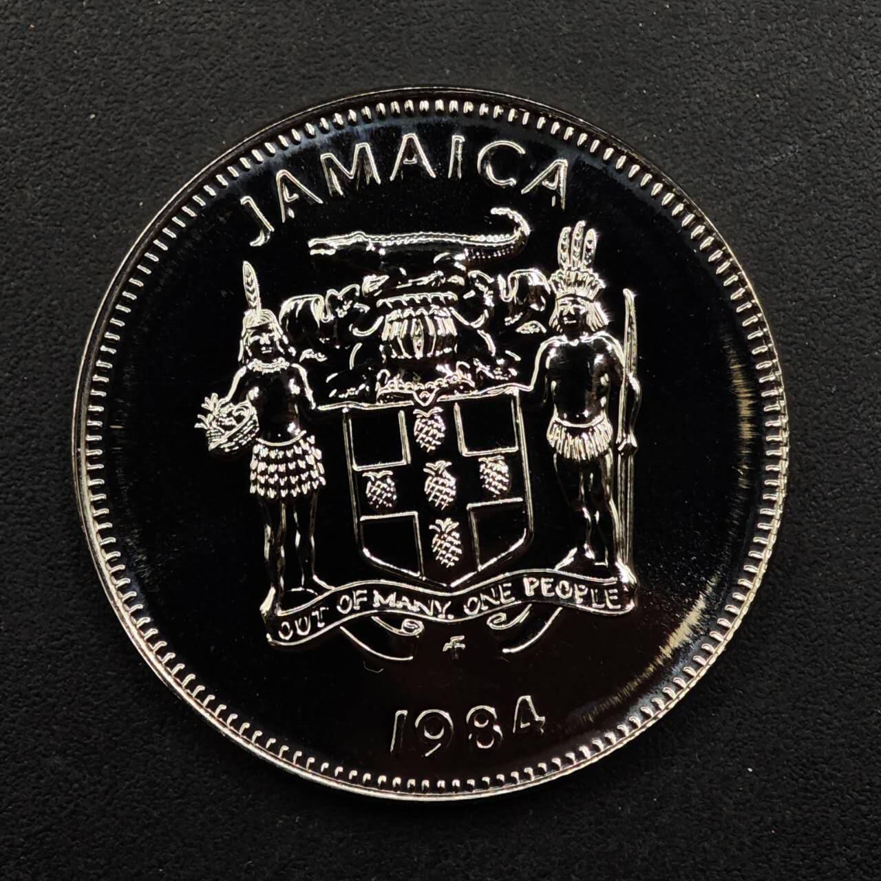 【淘币小摊】实时拍第八百九十二拍   散币场    每周一统一发货 牙买加1984年20分纪念镍币