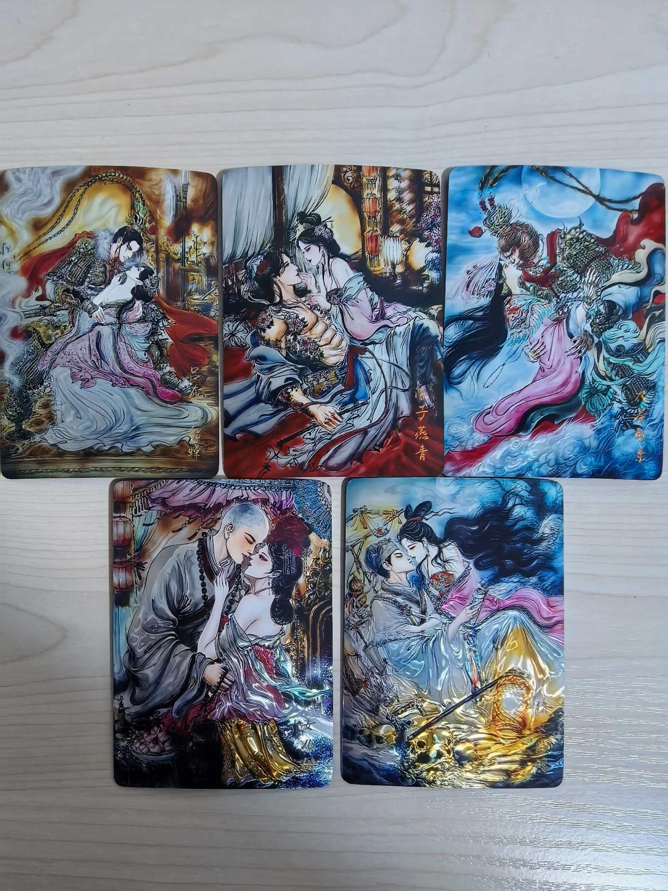 第112期阳大大卡牌拍卖第112期（持续收拍品，周六晚上九点截拍，进群福利早知道） 【光刻】墨婉文化 光刻卡牌5张 梓墨作品 兑换才可以获得，稀缺