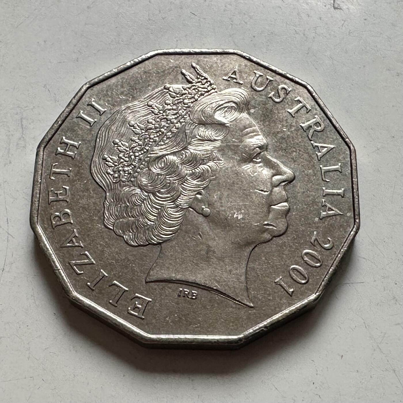 🌹外币初藏🌹🐯2026年第43场   每周二四六晚8️⃣点  世界硬币 澳大利亚2001年五十分纪念币