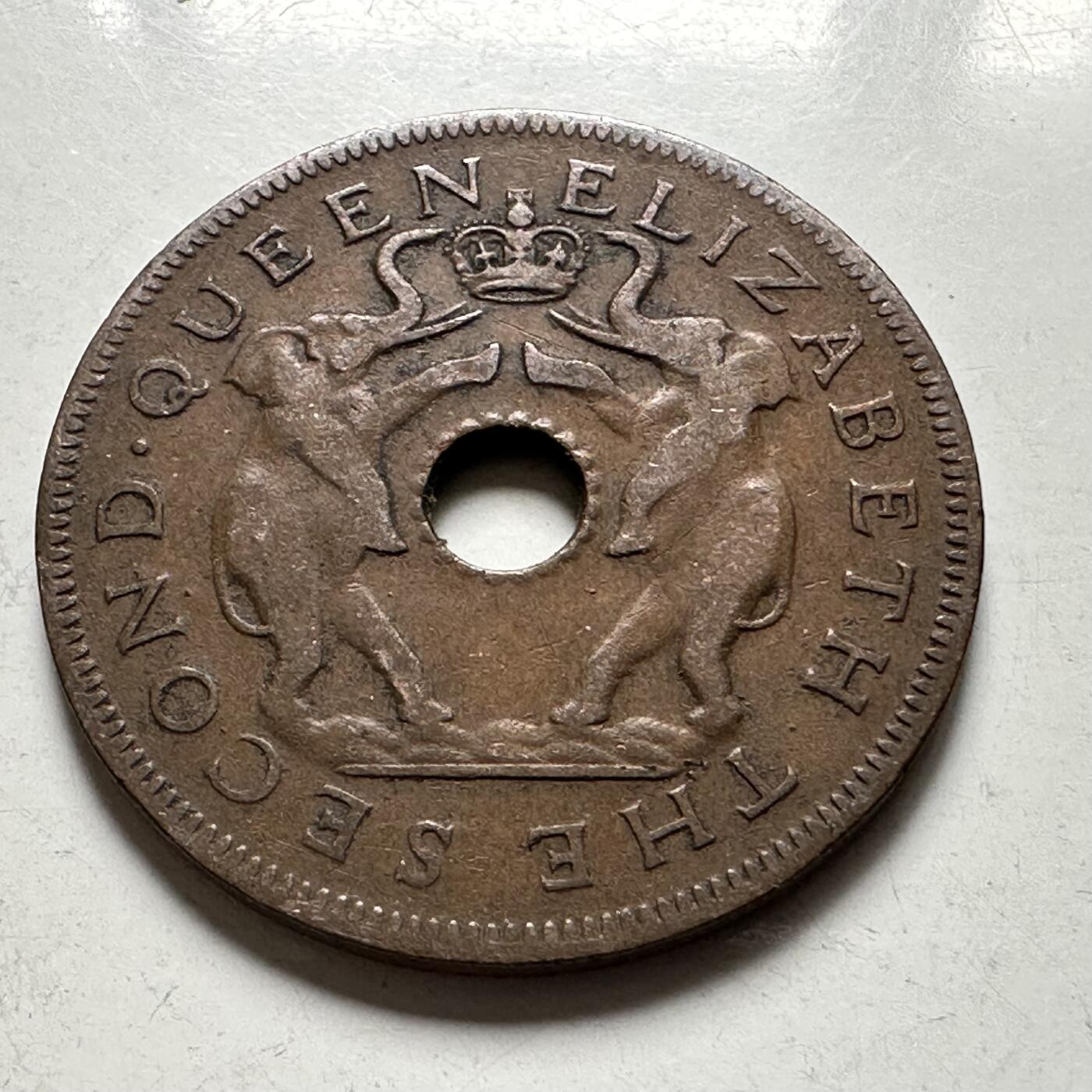 🌹外币初藏🌹🐯2026年第43场   每周二四六晚8️⃣点  世界硬币 罗得西亚与尼亚萨兰 1957年双象 1便士