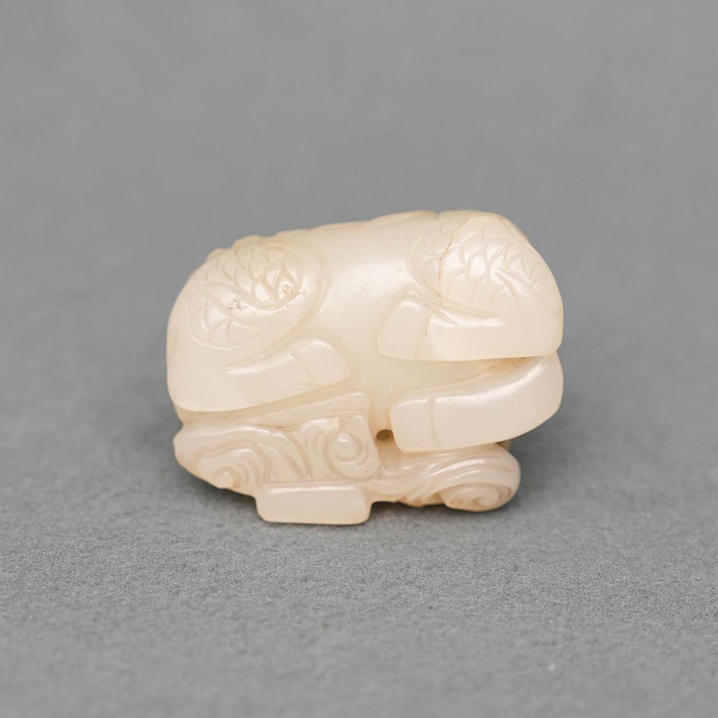 碧月说宝.韫玉流光-南京文物公司明清玉器专场（一） 玉麒麟吐书坠