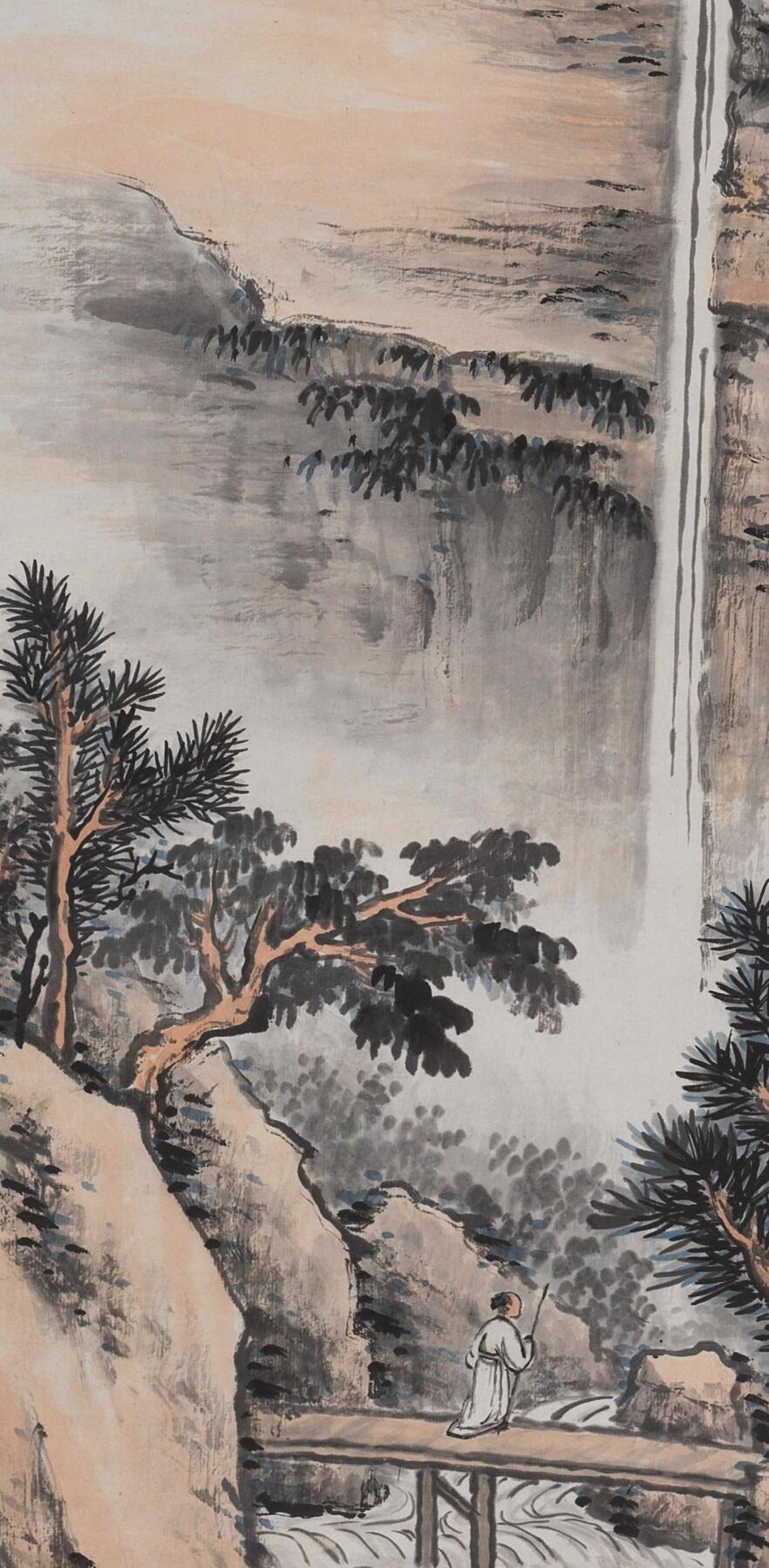 国有文物商店书画专场（六） 冯超然 观瀑图