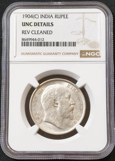 甄臻铺-世界币章拍卖（第60期），甄品场拍品征集中，送拍享返佣金等优惠多多 NGC-UNCD 1904年英属印度爱七卢比