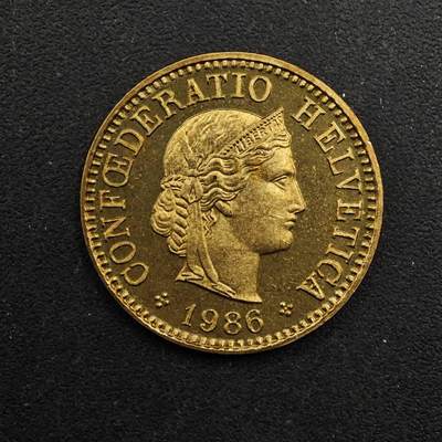 【淘币小摊】实时拍第八百九十二拍   散币场    每周一统一发货 - 瑞士1986年5分铜币