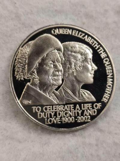 G&W世界散币，银币处理专场（第48场） - 圣赫勒拿2002年50便士 伊丽莎白王太后百年诞辰  克朗型