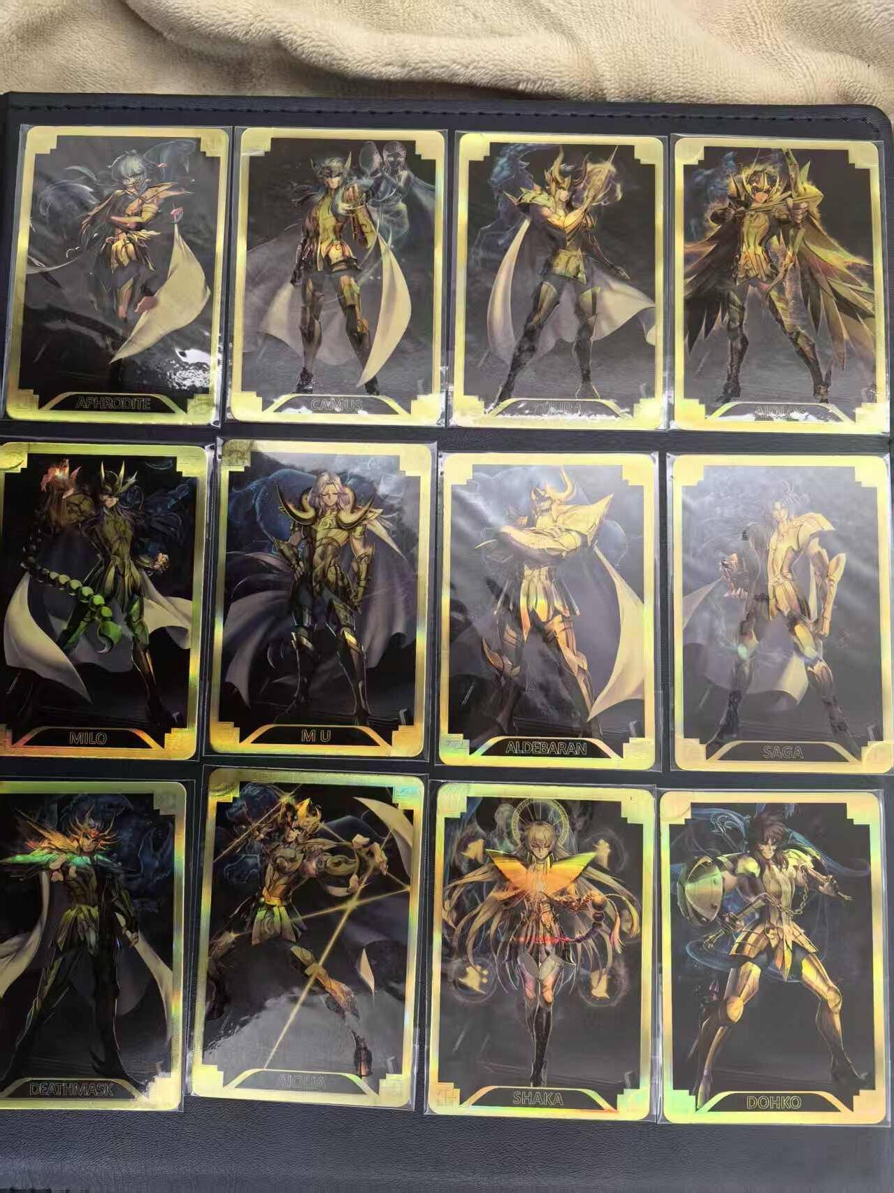 龙虎卡牌-八三场（满200元包邮，无佣金，每周六结拍，欢迎送拍） 彩闪12张 圣斗士星矢30周年 黄金圣斗士展览卡1套 (小卡 官方压痕瑕疵)