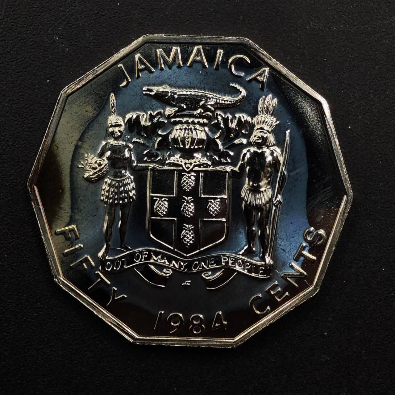 【淘币小摊】实时拍第八百九十二拍   散币场    每周一统一发货 牙买加1984年50分镍币