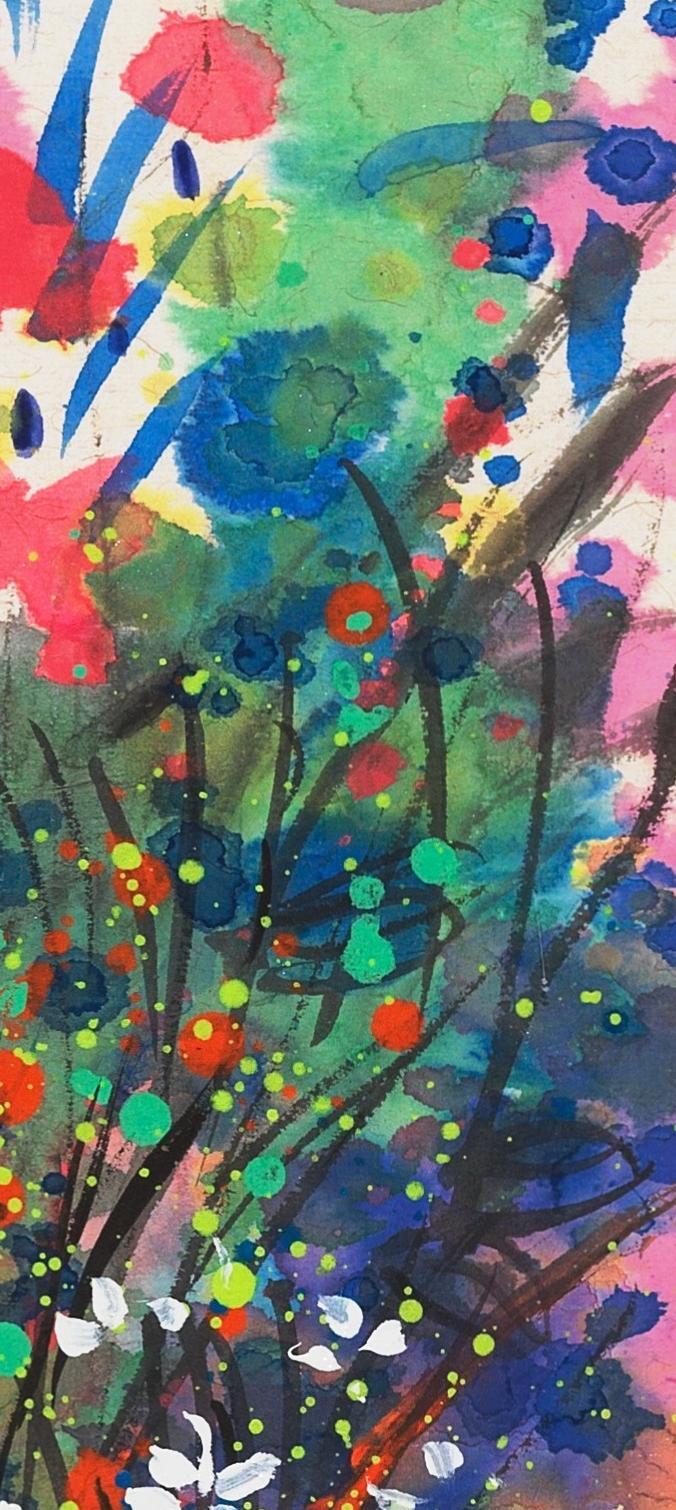 碧月说宝.当代书画专场一 莫雄 绿瓶花枝