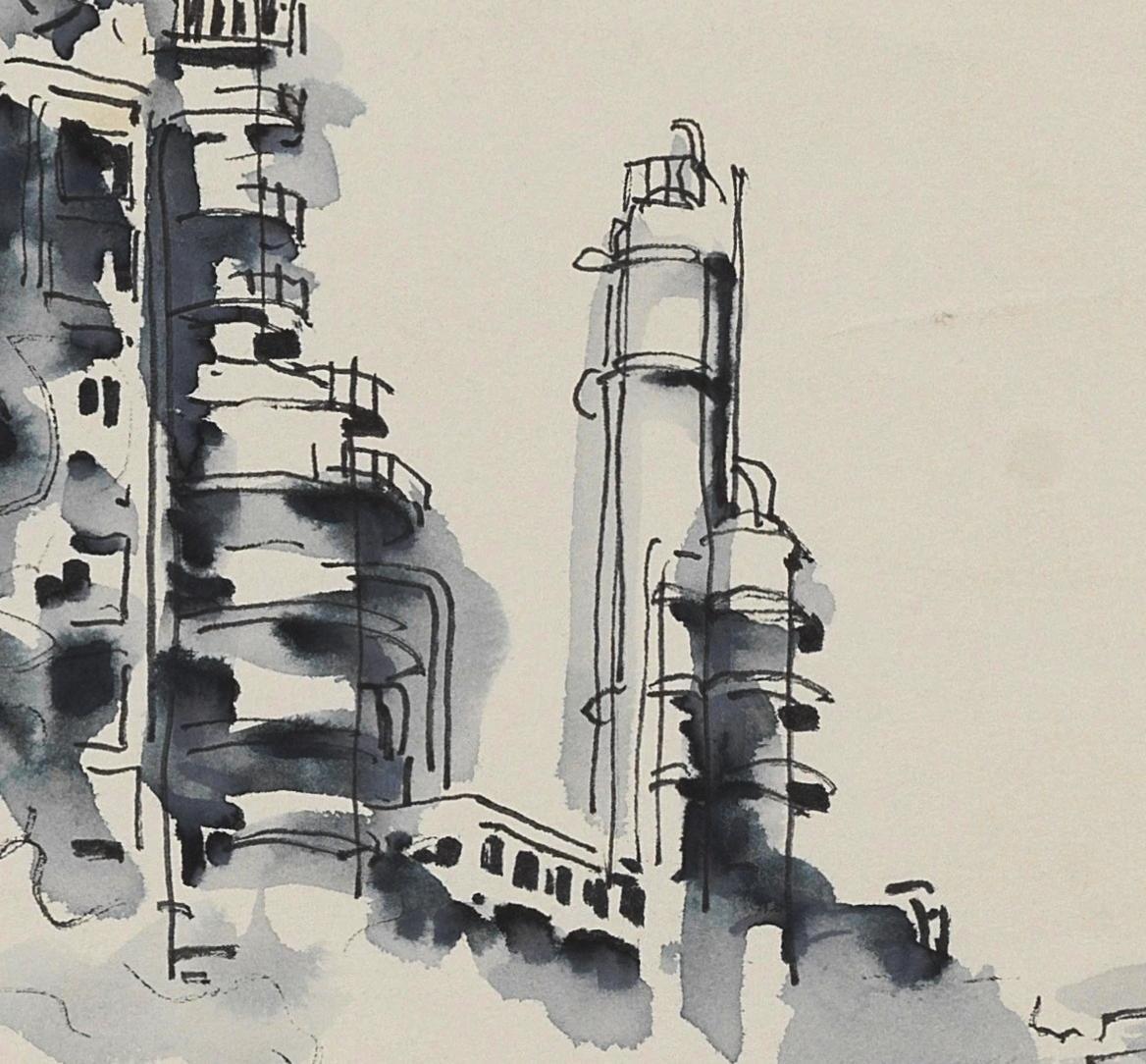 碧月说宝.当代书画专场一 邵宇 工厂新貌