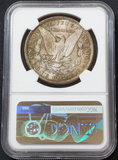 甄臻铺-世界币章拍卖（第60期），甄品场拍品征集中，送拍享返佣金等优惠多多 NGC-MS63 1883年O版美国摩根，少见年份，五彩包浆很耀眼