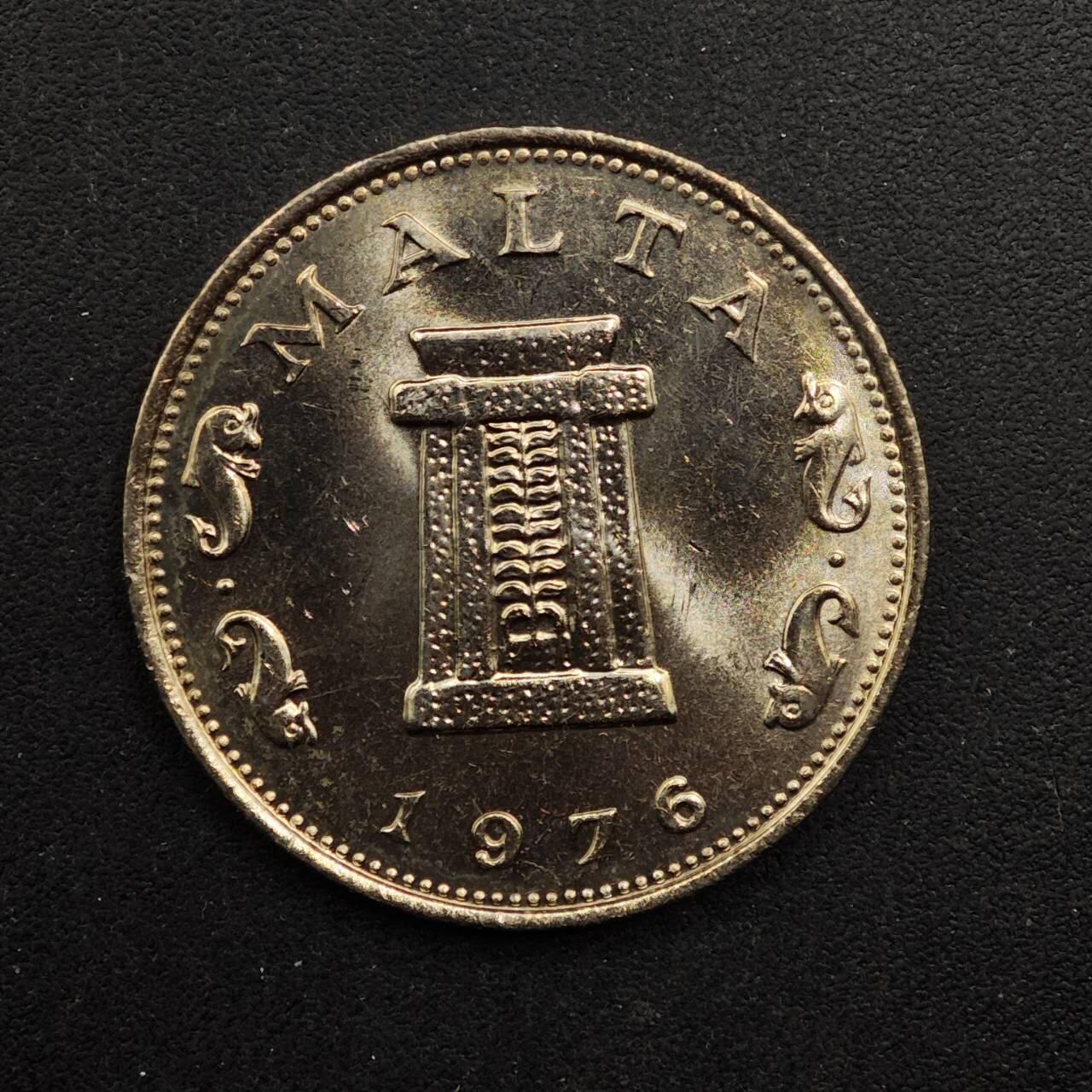 【淘币小摊】实时拍第八百九十二拍   散币场    每周一统一发货 马耳他1976年5分镍币