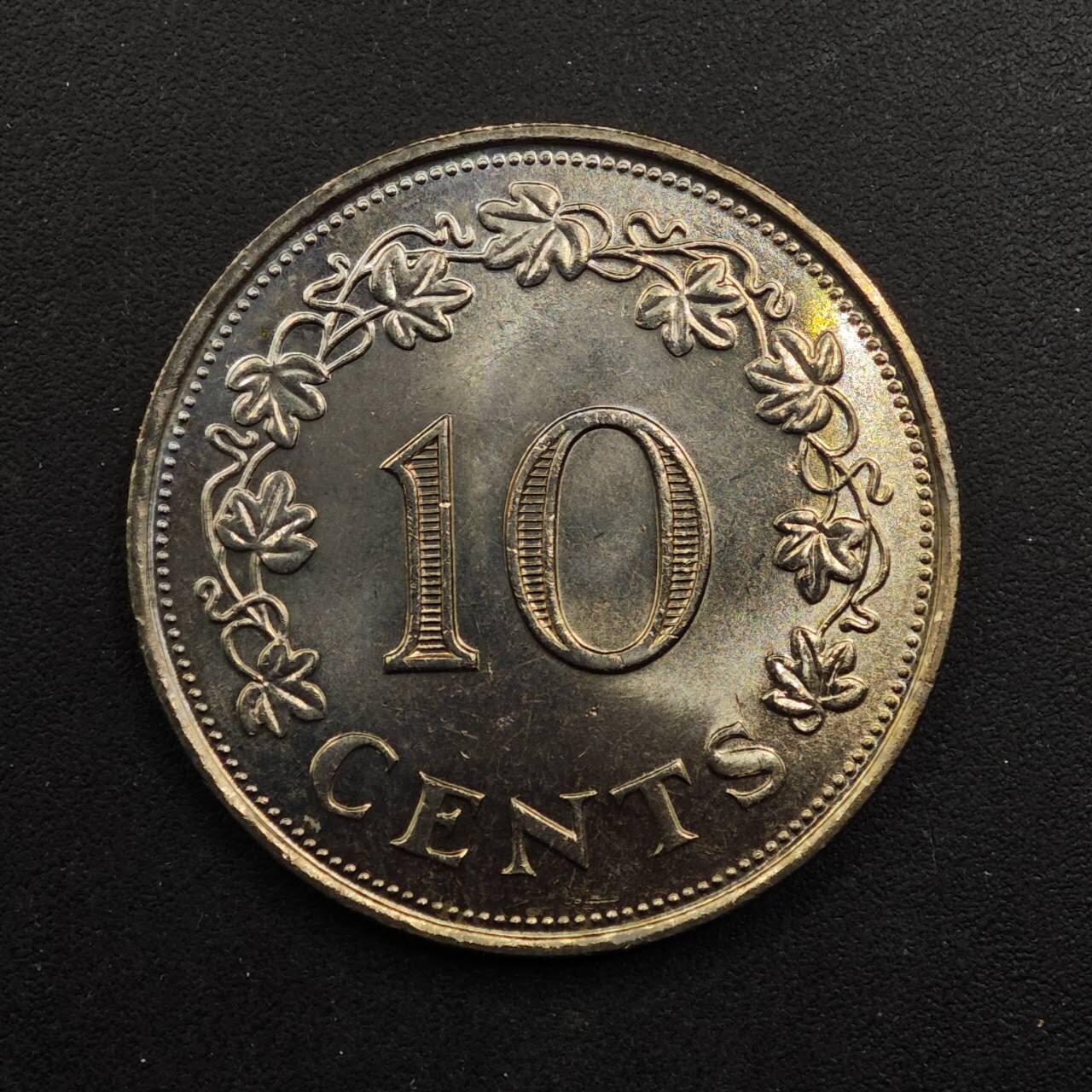 【淘币小摊】实时拍第八百九十二拍   散币场    每周一统一发货 马耳他1972年10分镍币