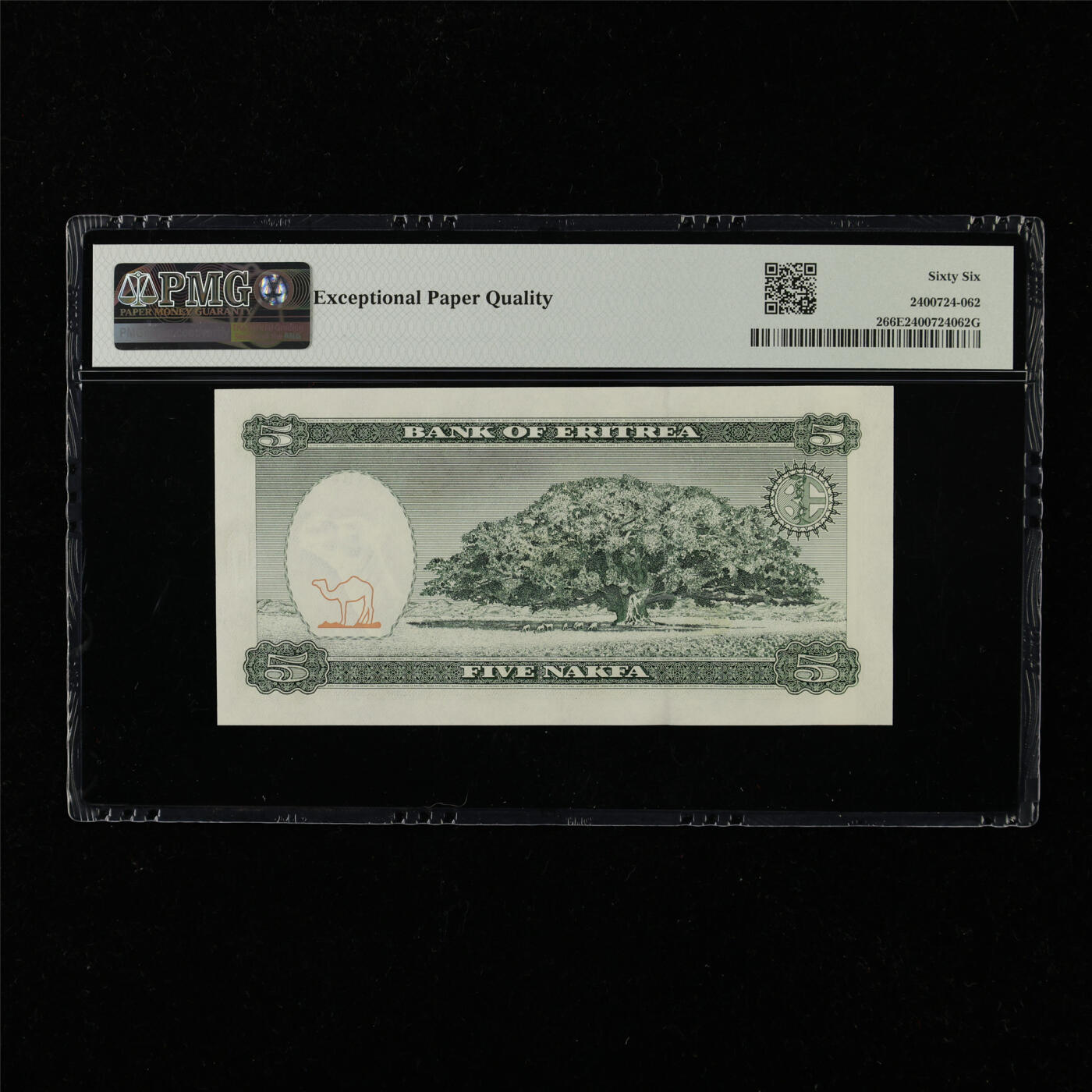 【亘邦集藏】第228期拍卖 1997年 厄立特里亚5纳克法 PMG 66EPQ AD0184662