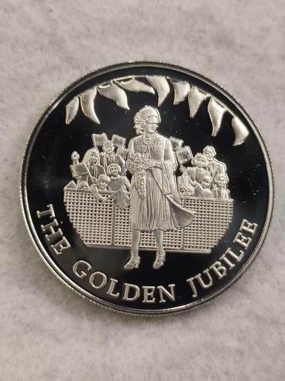 G&W世界散币，银币处理专场（第48场） - 福克兰2002年50便士 伊丽莎白二世登基50周年  克朗型