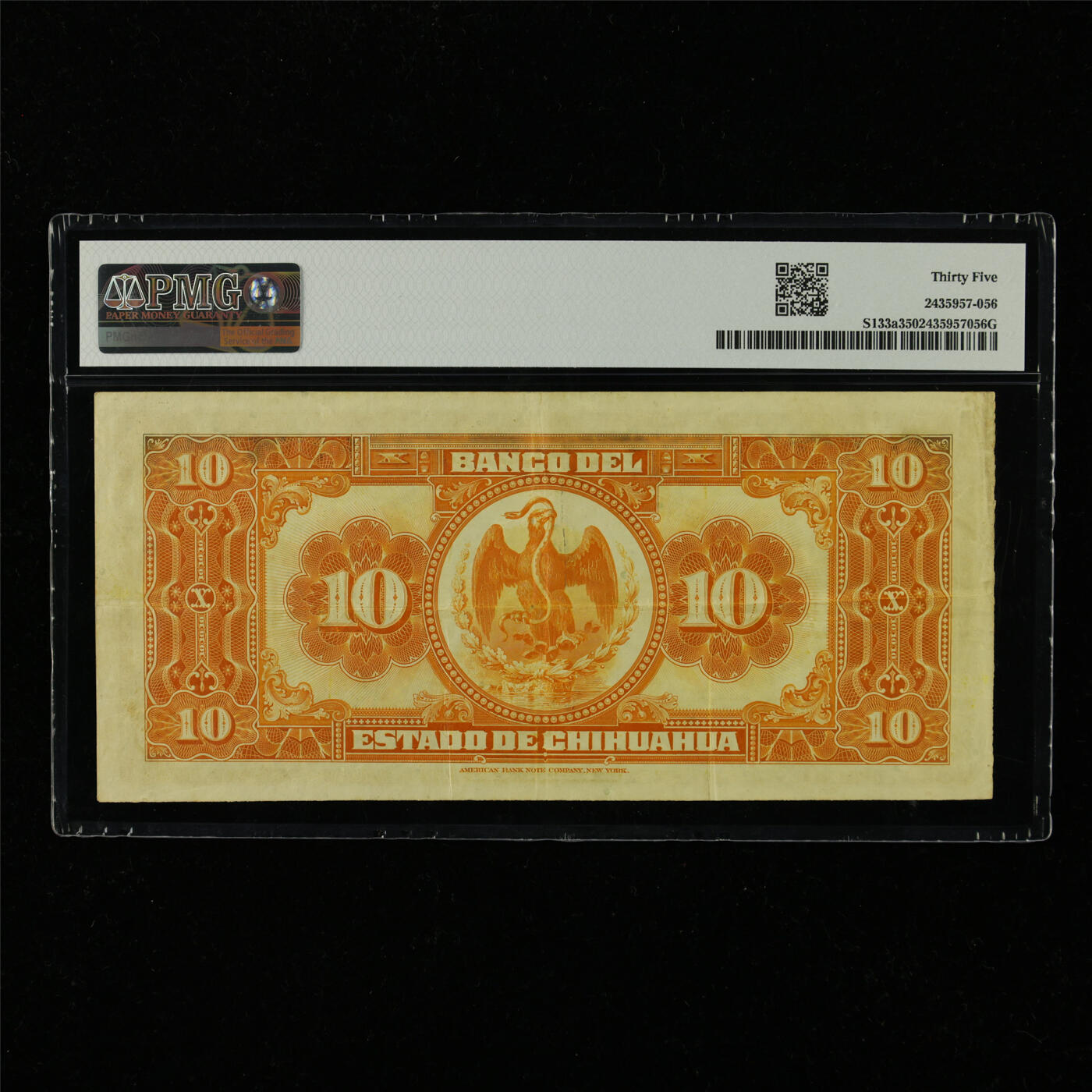 【亘邦集藏】第228期拍卖 1913年 墨西哥10比索 PMG 35 A 134364