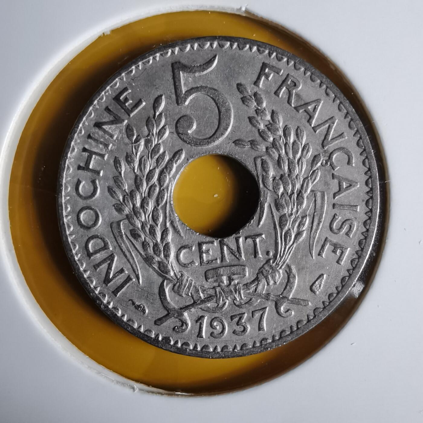 沼泽如烟--第1057场 法属印度支那1937年五分