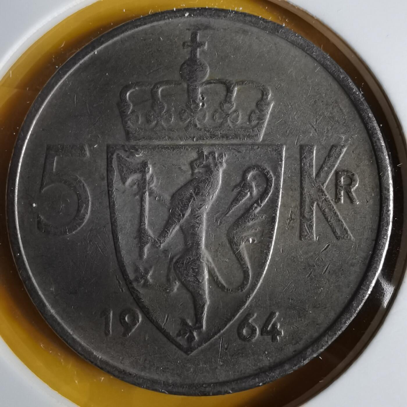 沼泽如烟--第1057场 挪威1964年5克朗