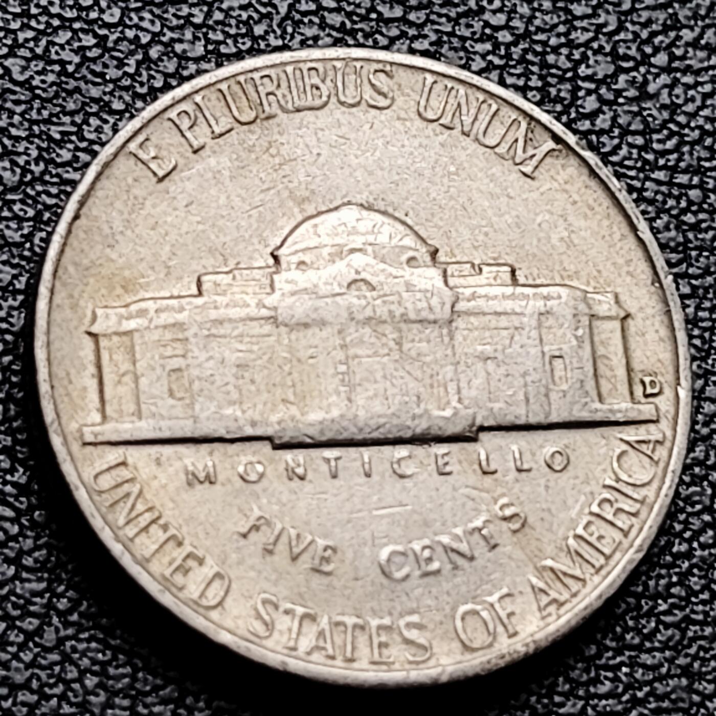 泉币菌-第227场-拍品多 请提前出价 美国1958年5美分纪念币 杰斐逊 及 故居蒙蒂塞洛庄园 21mm 