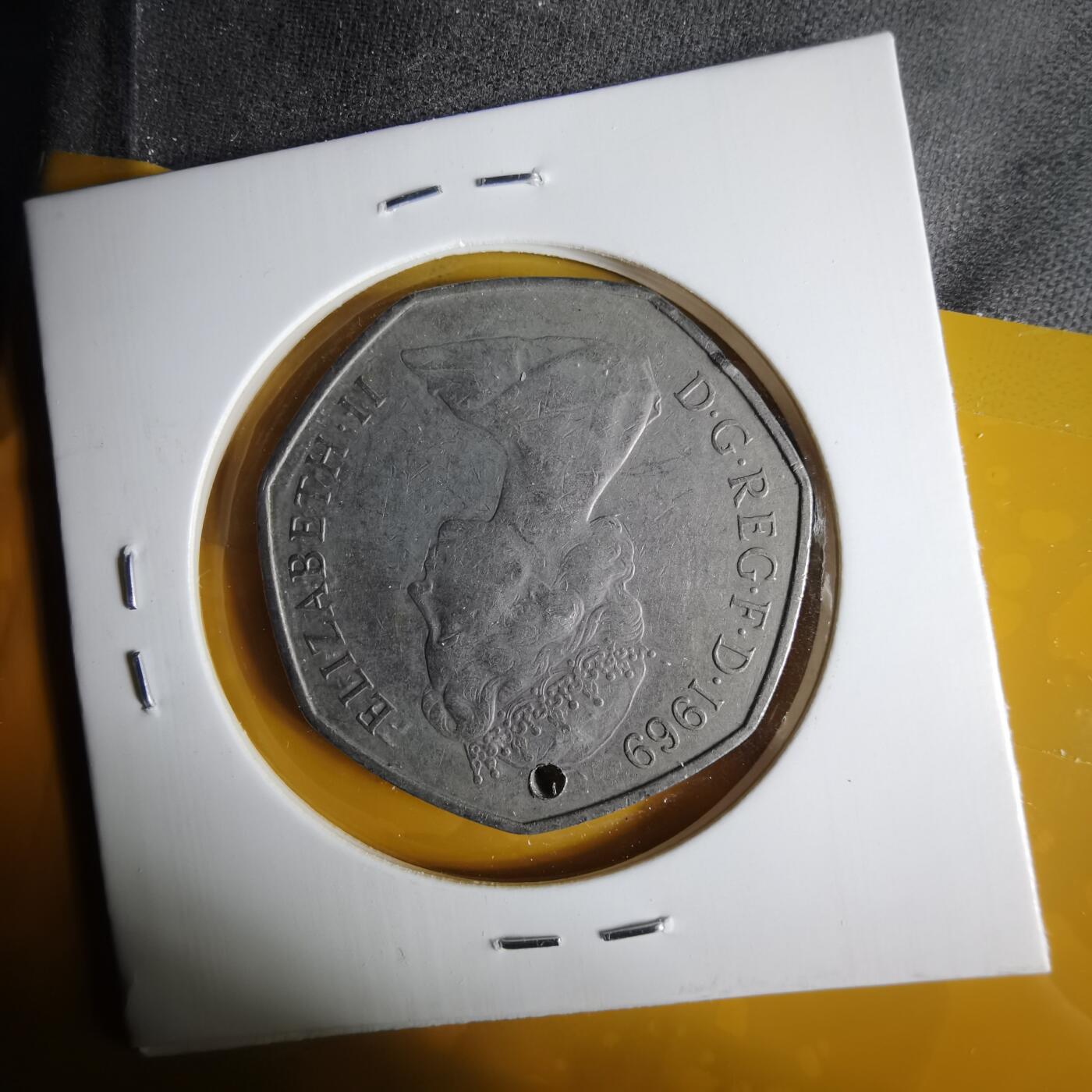 沼泽如烟--第1057场 英国1969年50便士