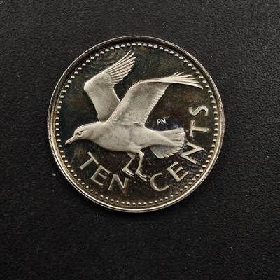 【淘币小摊】实时拍第八百九十二拍   散币场    每周一统一发货 - 巴巴多斯1973年10分精制镍币