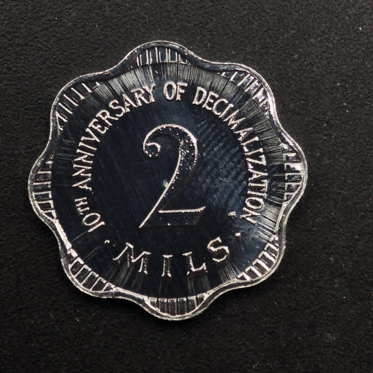 【淘币小摊】实时拍第八百九十二拍   散币场    每周一统一发货 马耳他1982年货币十进制十周年2米尔精制铝币