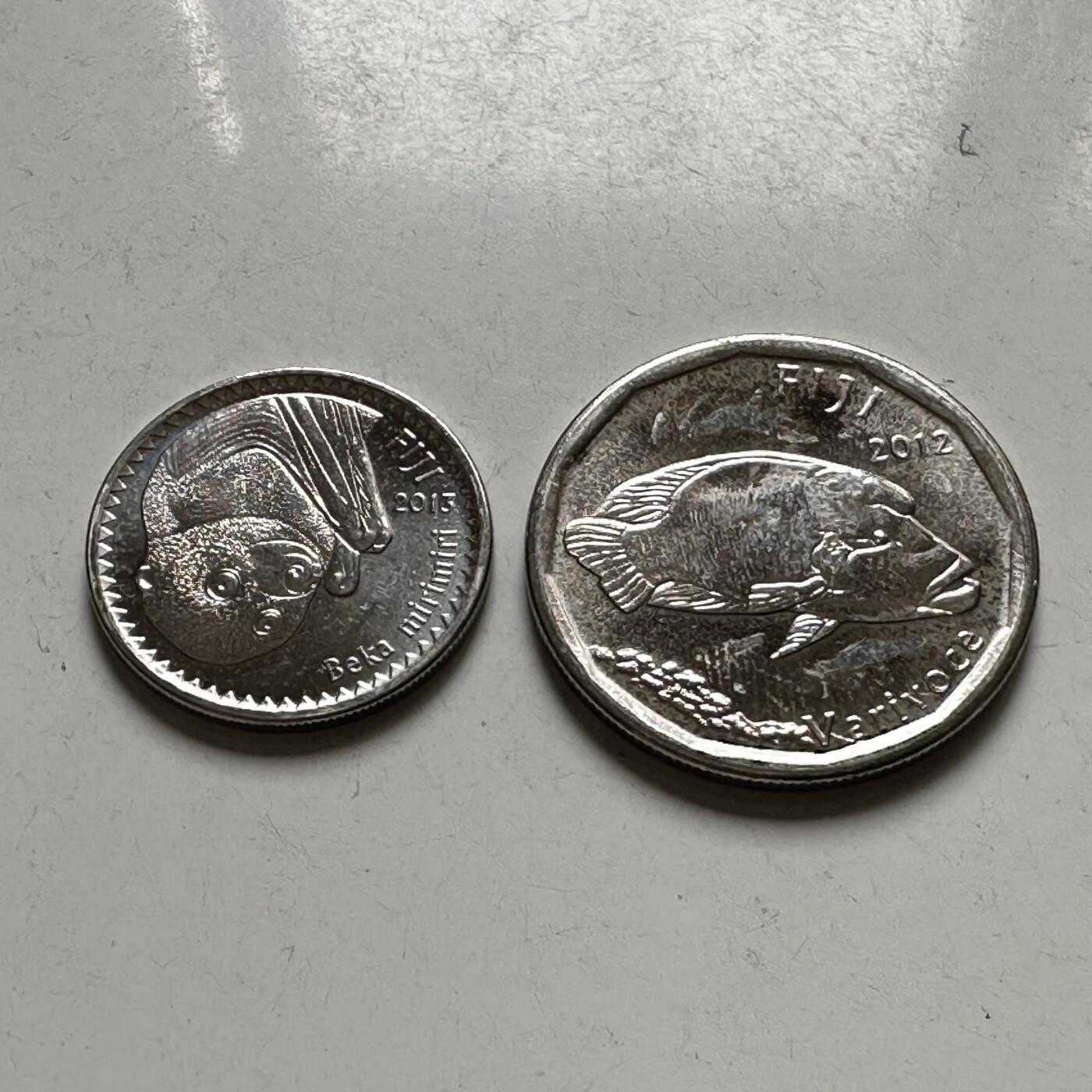 🌹外币初藏🌹🐯2026年第43场   每周二四六晚8️⃣点  世界硬币 斐济新版10-50分一对