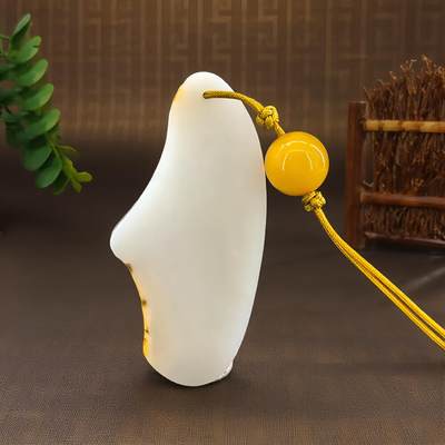 碧月说宝.君子怀瑾·当代和田玉清风专场(九) 暗香籽料白玉籽料挂件