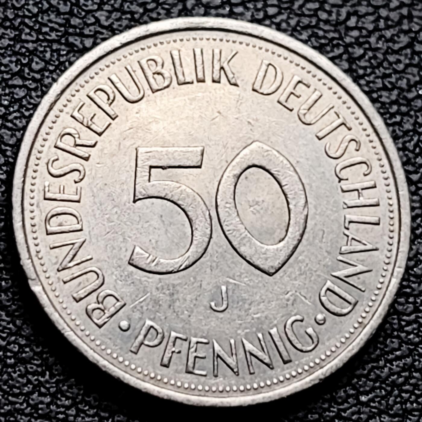 泉币菌-第227场-拍品多 请提前出价 1981年 德国 50芬尼 镍铜硬币 植树少女 19.9毫米