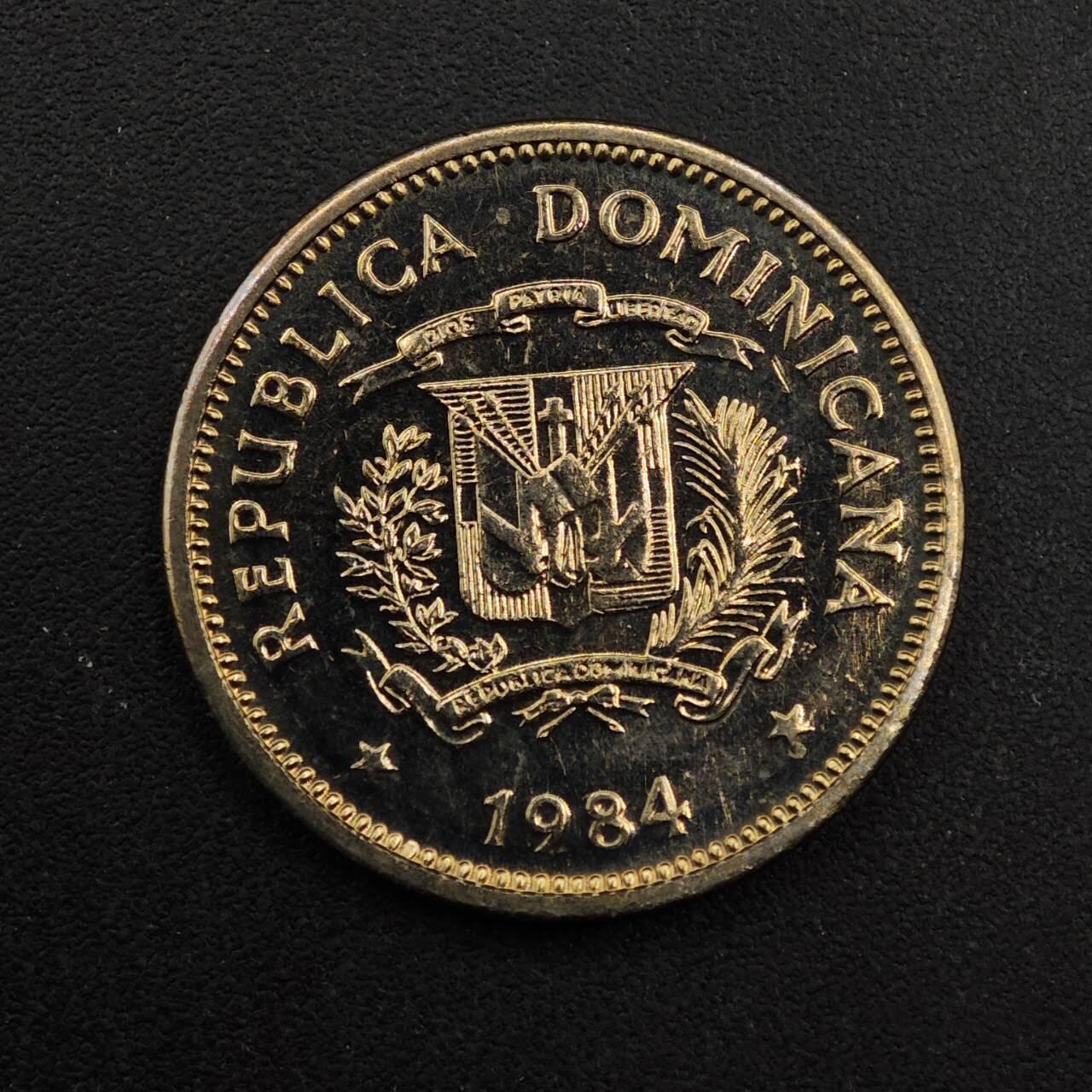 【淘币小摊】实时拍第八百九十二拍   散币场    每周一统一发货 多米尼加1984年5分镍币