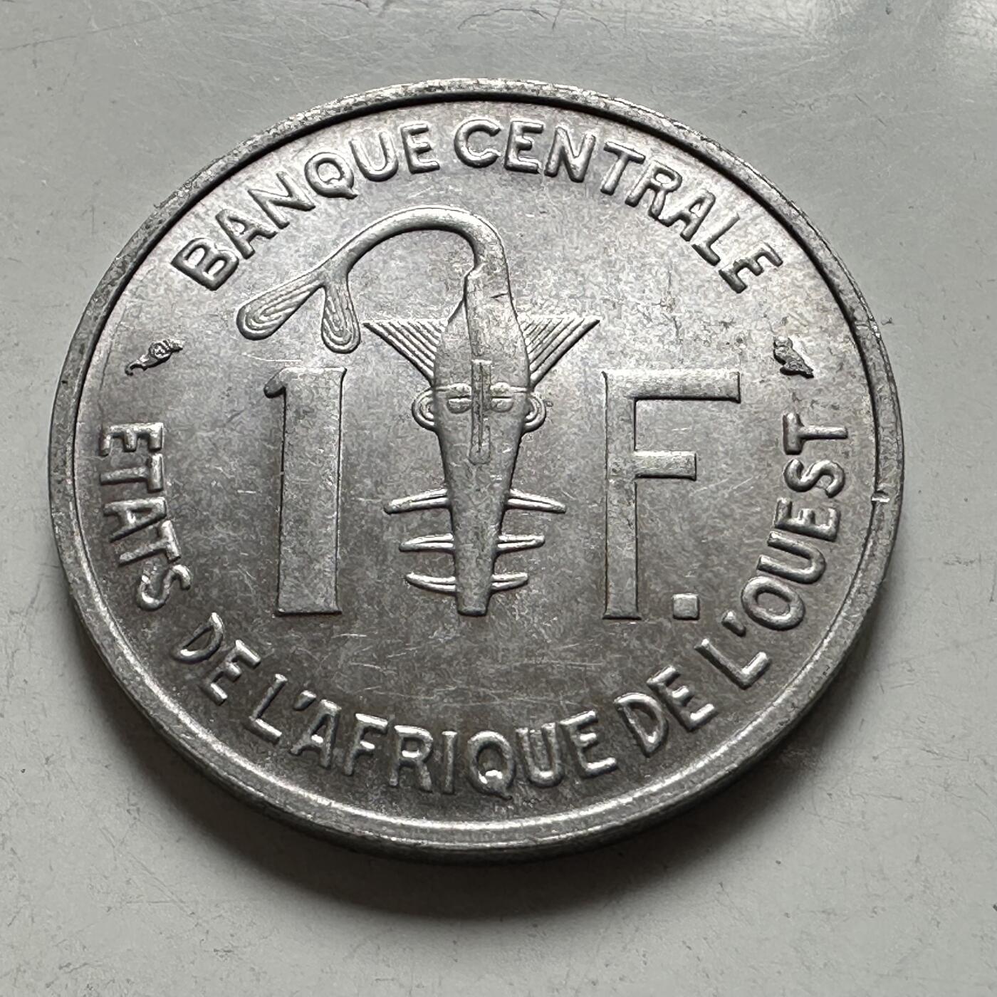 🌹外币初藏🌹🐯2026年第43场   每周二四六晚8️⃣点  世界硬币 西非经济共同体 1972年 1法郎