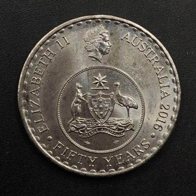 【淘币小摊】实时拍第八百九十三拍   散币场    每周一统一发货 - 澳大利亚2016年货币50周年20分纪念币