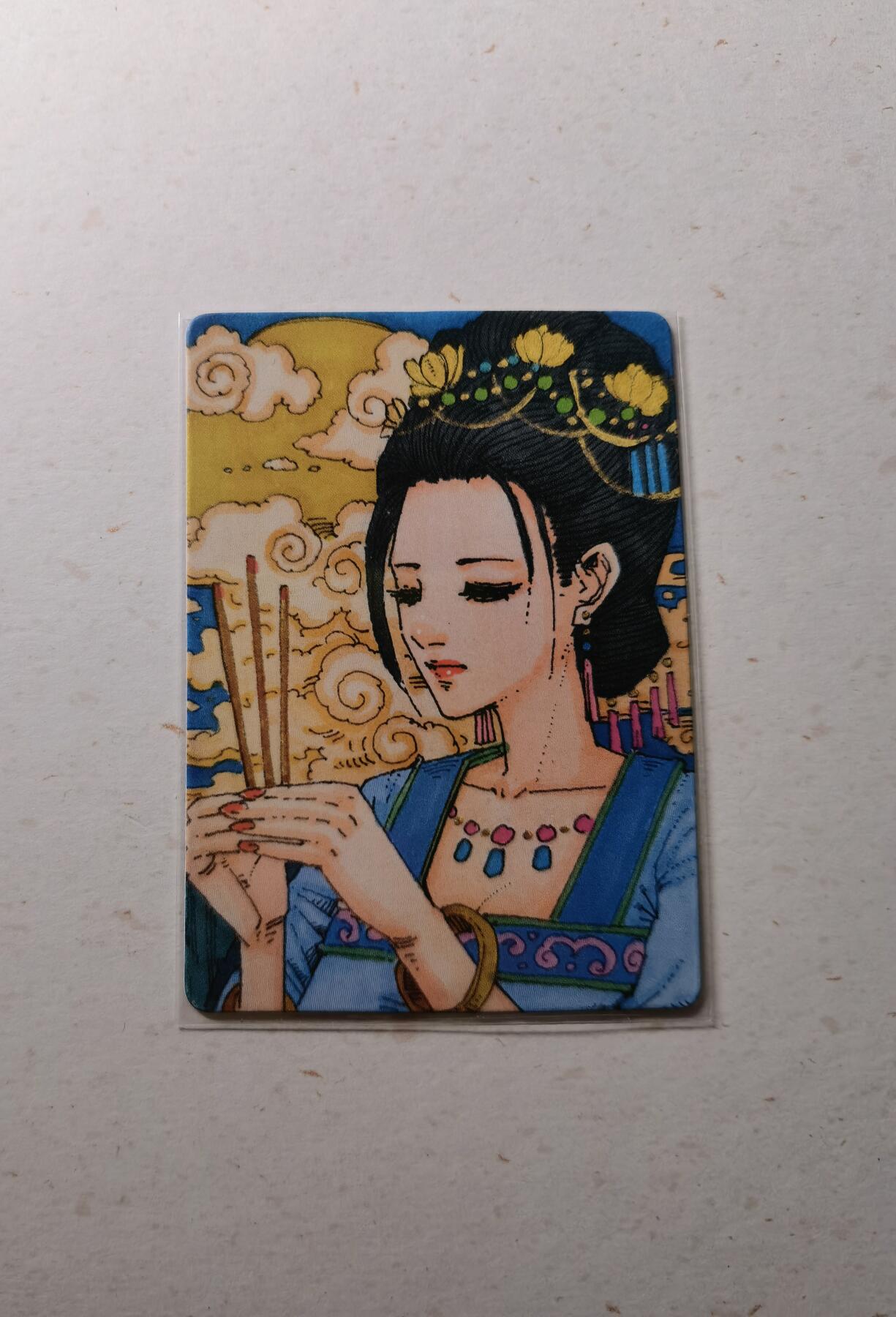 蜂潮卡牌  拍卖002期  （4月20日  21点  截拍） 小花瓣艺术文创  貂蝉拜月  手绘复刻卡  限编：172/259