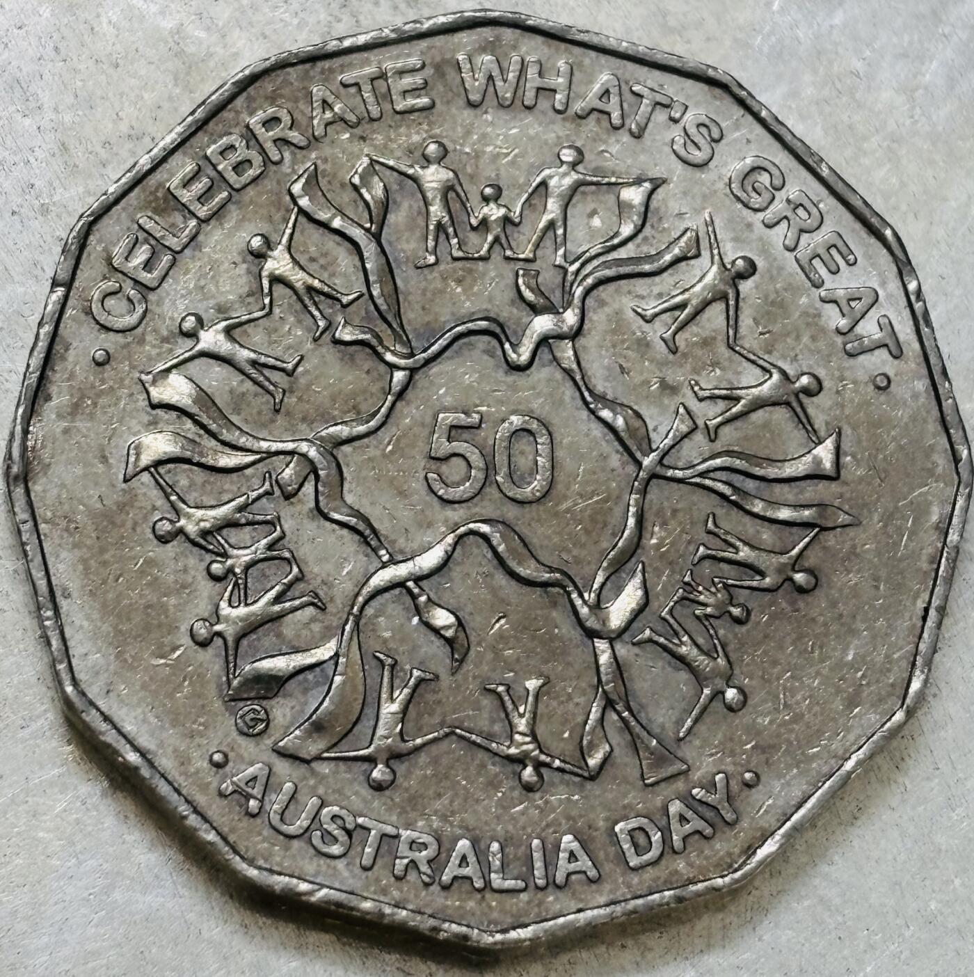 文馨钱币收藏第 300 场，银币，散币，小量德占比利时时期货币，长期接代拍业务 2010 年澳大利亚国庆日 50 分纪念币