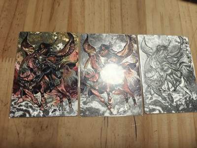 寸草不生 马年拍卖第三期 GOGOGO   张建东水浒 第二弹  原色 水墨 线稿 粗闪 一组 摩云金翅 欧鹏