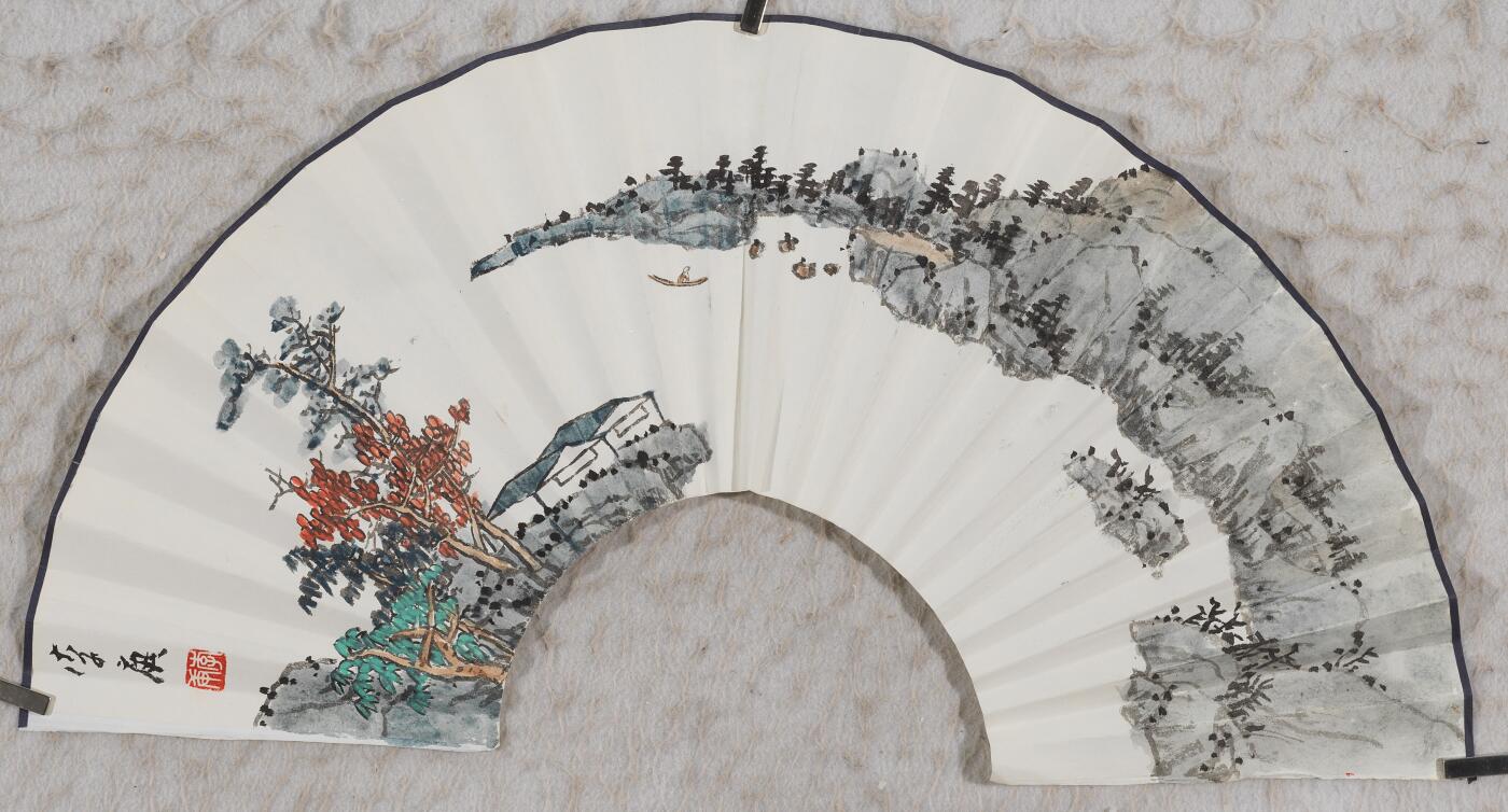 碧月说宝.当代书画专场一 李庚 泛舟图