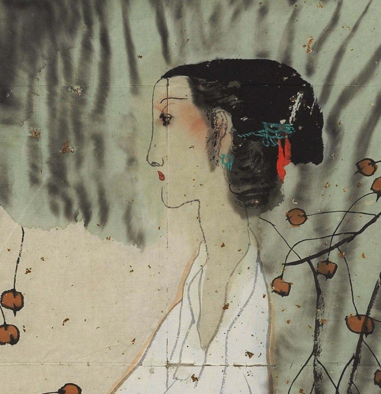 碧月说宝.当代书画专场一 袁武 李清照小像