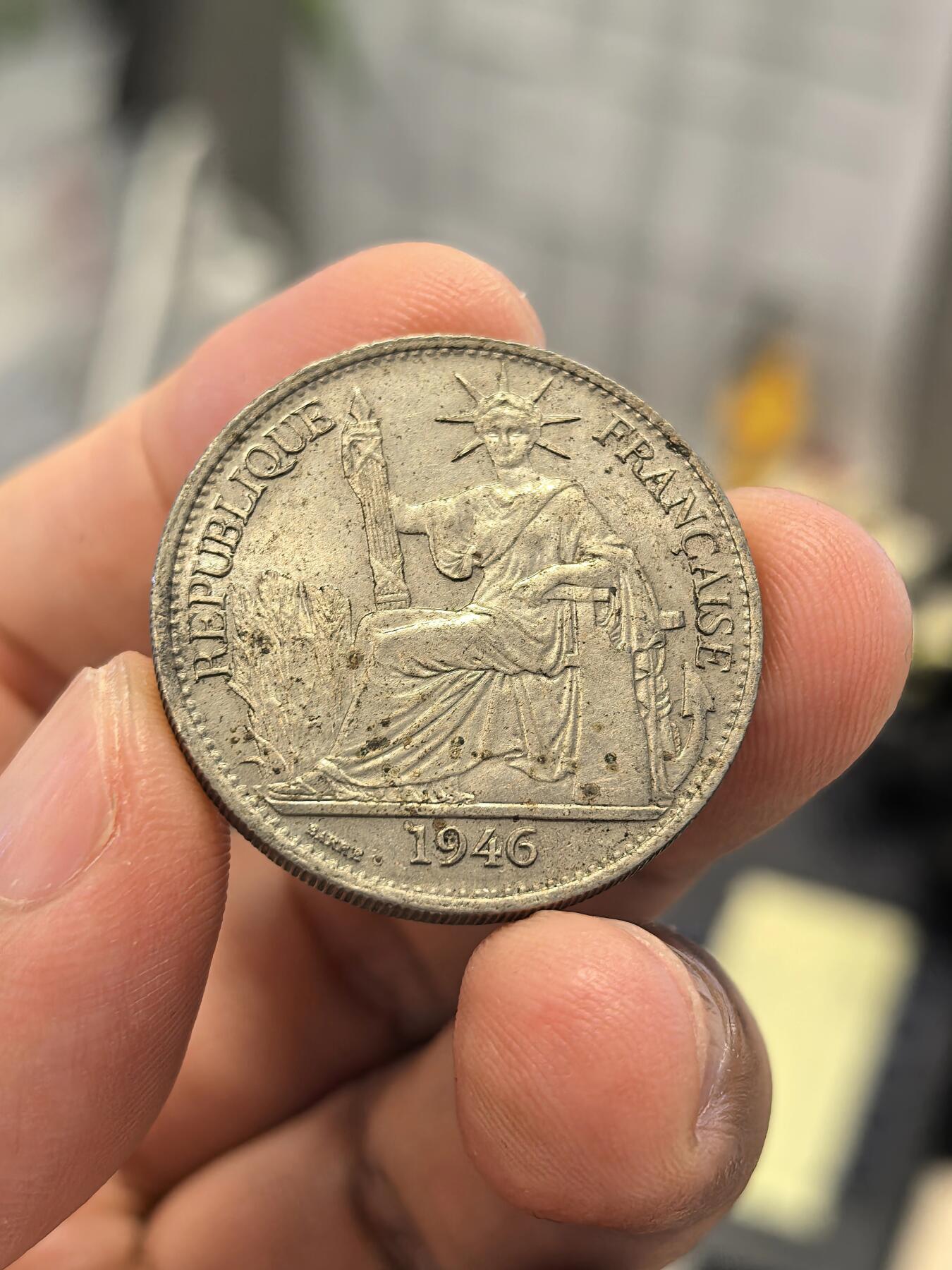 博洋堂世界钱币拍卖第168期（全场包邮） UNC法属印支1946年坐洋50分-2