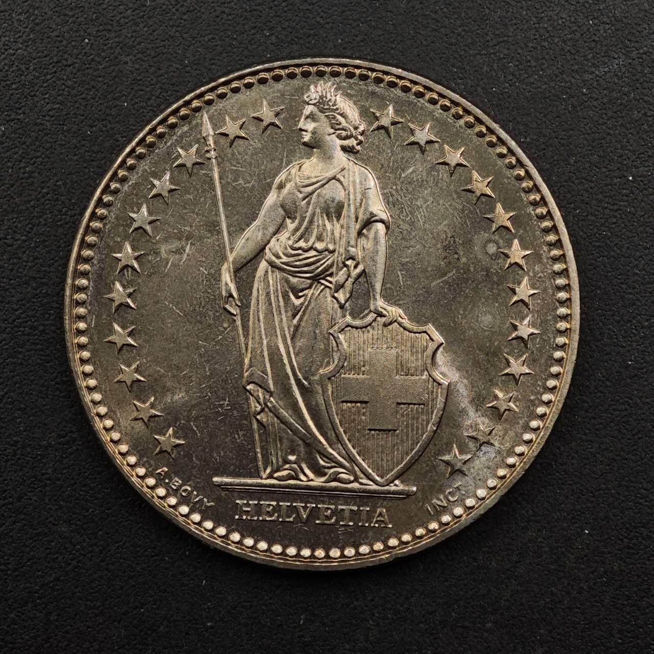 【淘币小摊】实时拍第八百九十二拍   散币场    每周一统一发货 瑞士1985年2法郎镍币