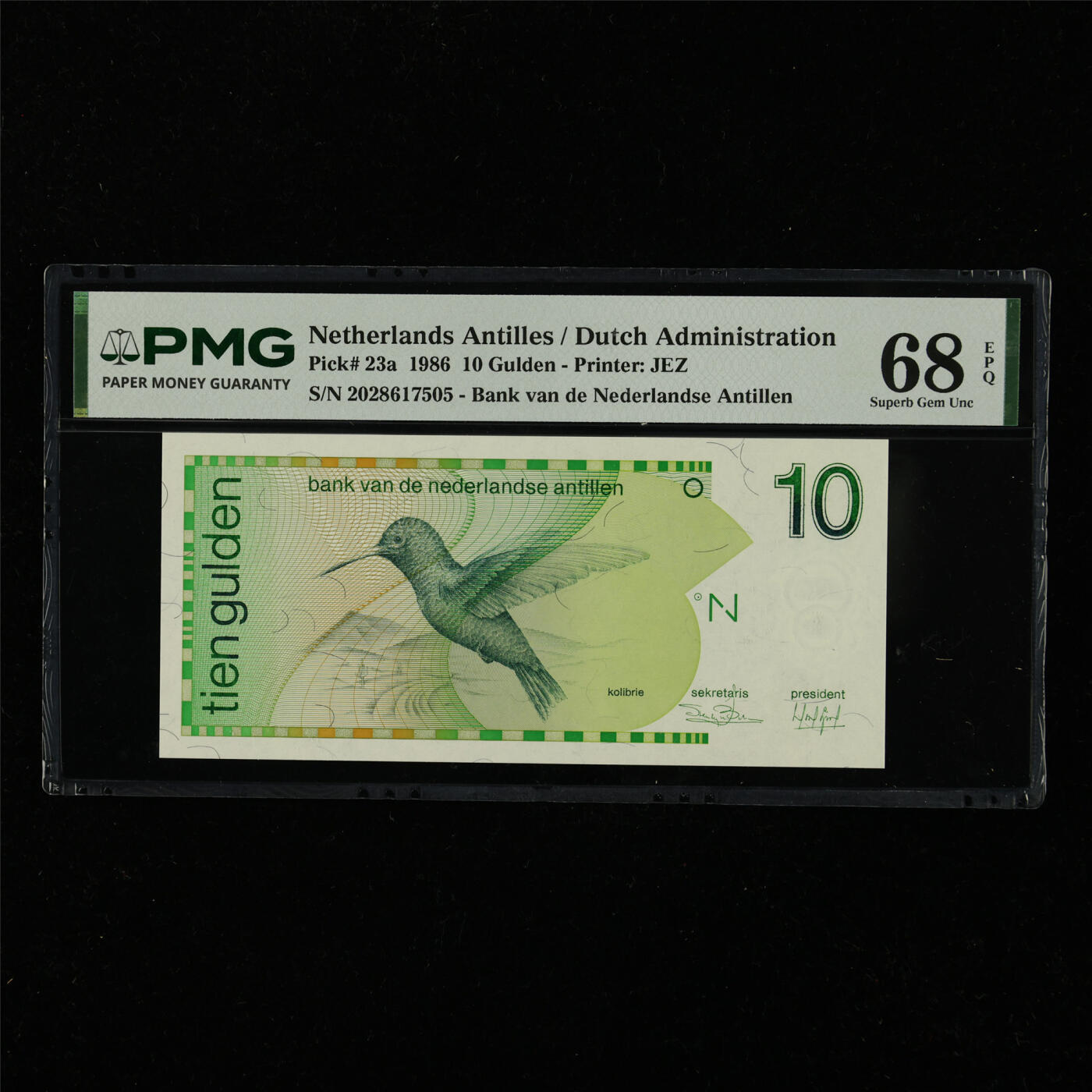 【亘邦集藏】第228期拍卖 1986年 荷属安的列斯10古尔登 PMG 68EPQ 2028617505