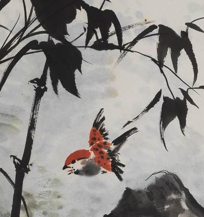 碧月说宝.近现代书画专场（九） 唐云 竹雀图