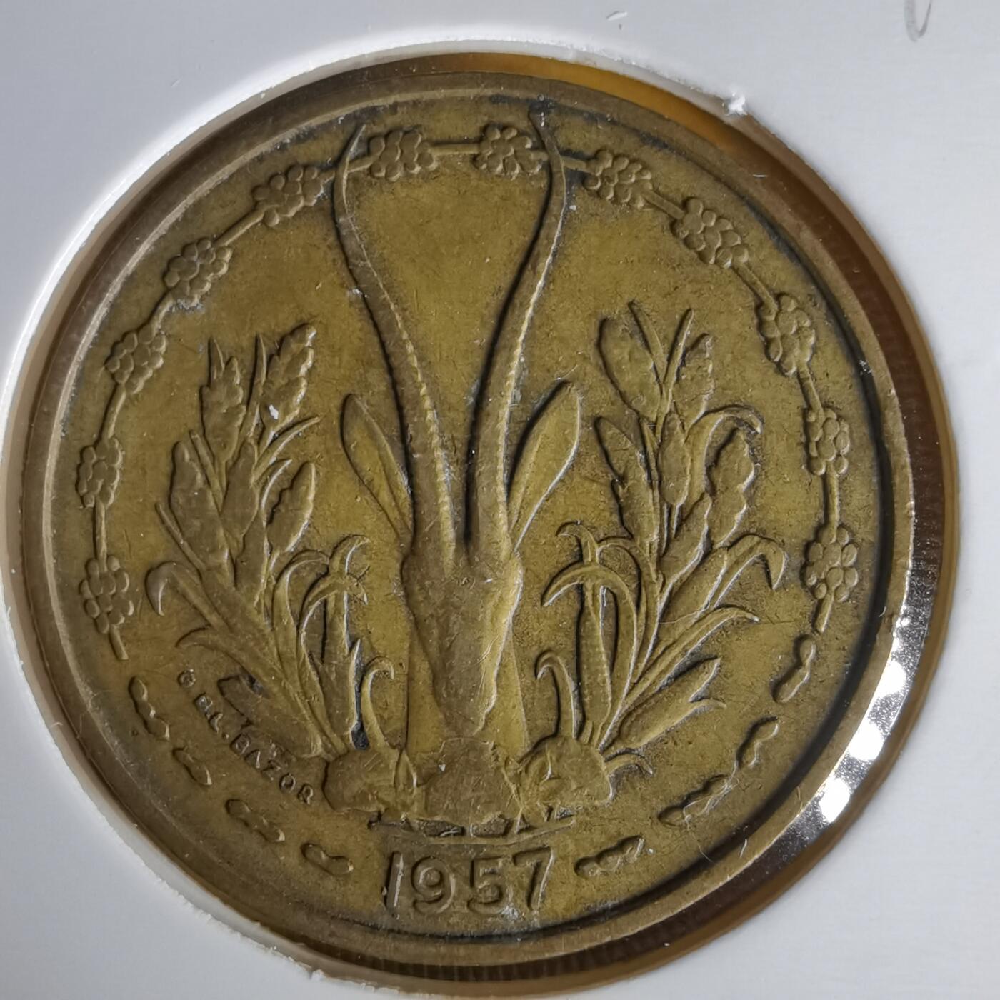 沼泽如烟--第1059场 多哥1957年25法郎